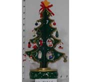 Solid christmas tree with music box